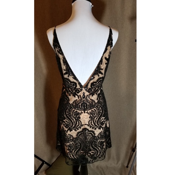 Free people black lace sequin dress - Picture 3 of 8